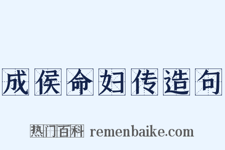 成侯命妇传造句是什么意思的图片